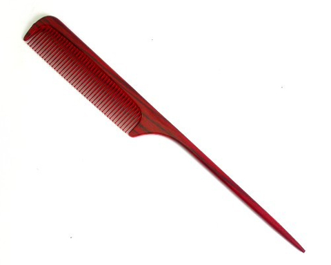 長密型木紋尖尾扁梳