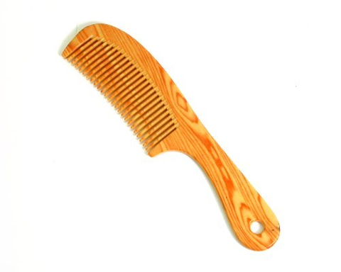 密型白木紋中關刀髮梳